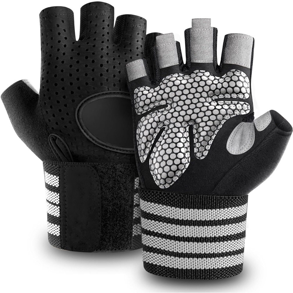 Crossfit Gym Gear - Fitness Gloves with Wrist Support, Non-Slip