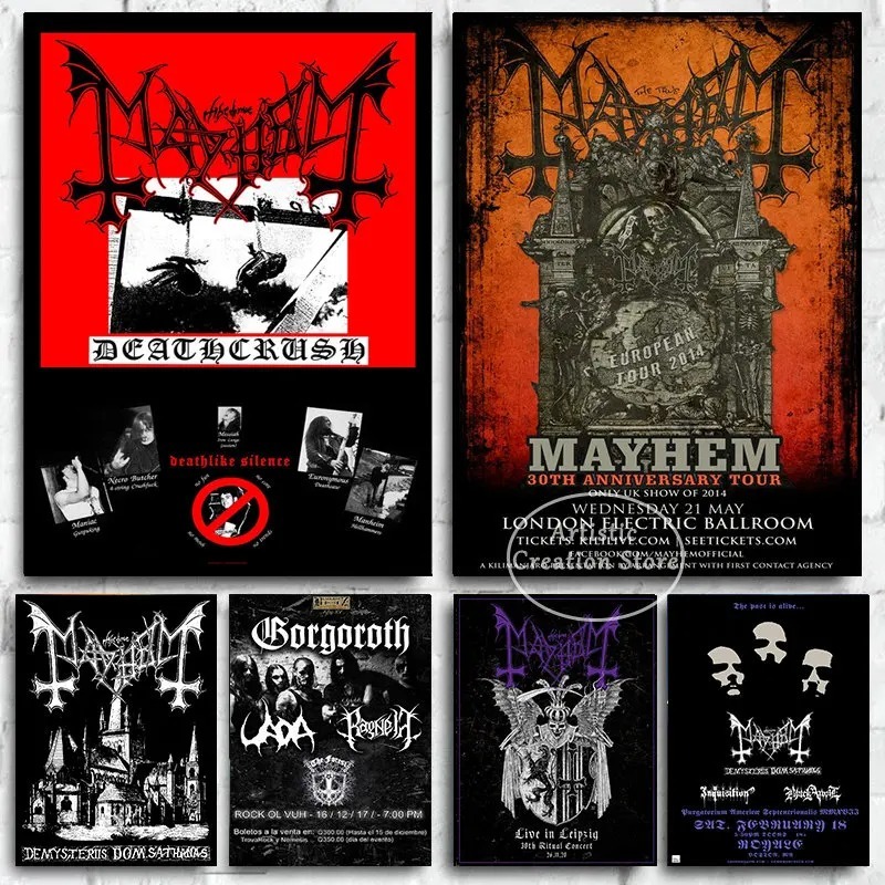 Crossfit Mayhem - Mayhem Posters Scandinavian Metal Music Band