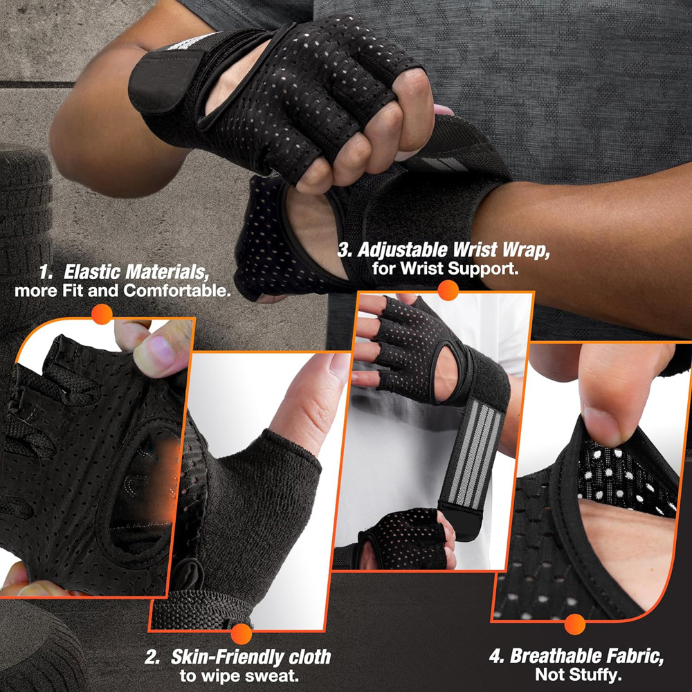 Fitness Gloves with Wrist Supp - đánh giá và giá Crossfit Gym Gear