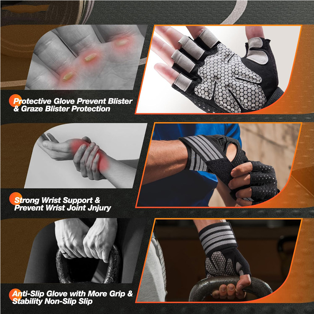 Fitness Gloves with Wrist Supp - đánh giá và giá Crossfit Gym Gear